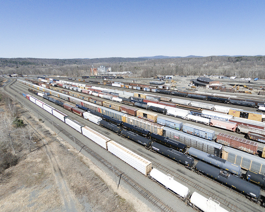 Photo of Another aerial view of the West end of East Deerfield Yard
