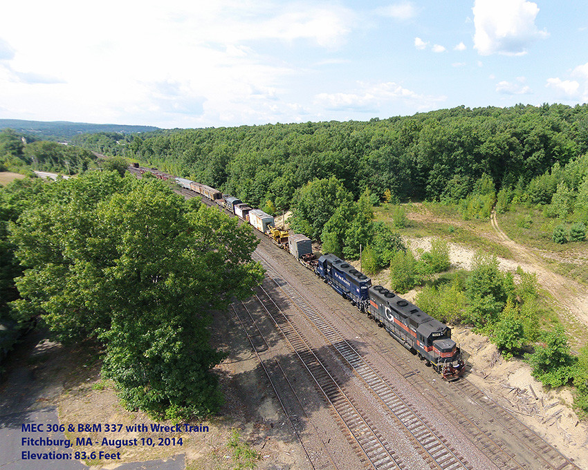 Photo of Aerial View of Pan Am Wreck Train @ Fitchburg