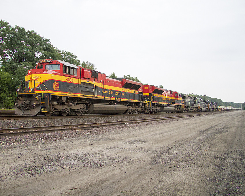 Photo of 23K with KCS #4034 leading at Fitchburg