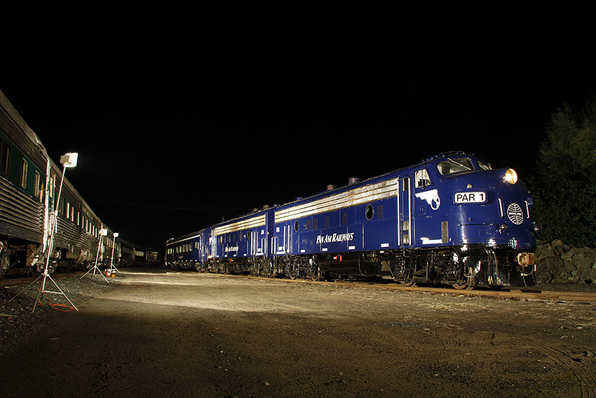Photo of Nightshot of Pan Am OCS Train @ WRJ, VT