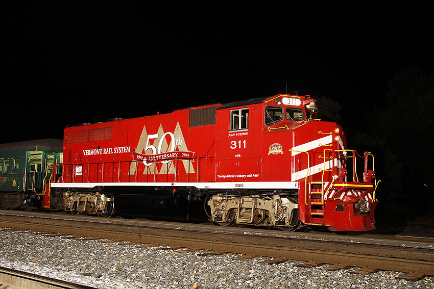 Photo of Night photo of Vermont Railway 50th Anniv unit #311