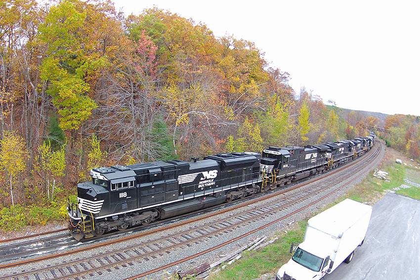 Photo of Empty Coal Train @ Wachusett Curve From 45.6 Feet