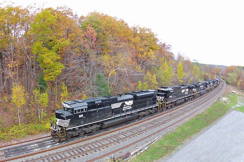 Photo of Empty Coal Train @ Wachusett Curve From 45.6 Feet (2nd Photo)