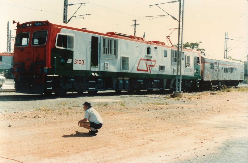 Photo of QR 3103 Electic Loco During Trials After Just Having Been Built In 1988.
