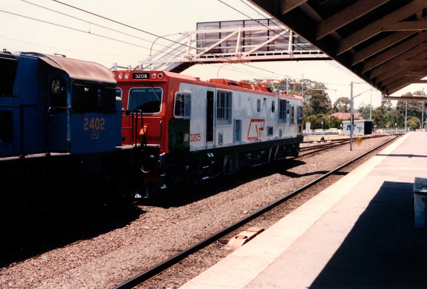 Photo of QR 3205 And 2402 During Running In Trials South Of Brisbane Qld.