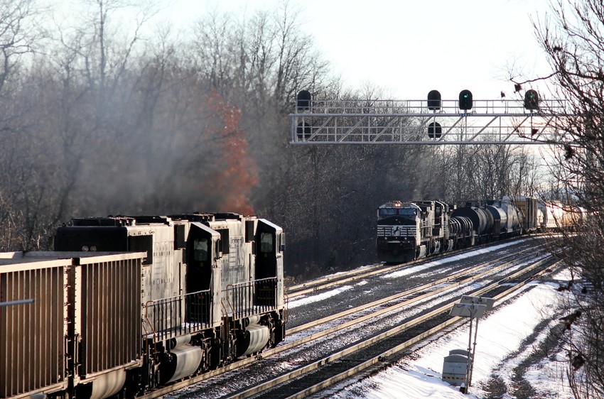 Photo of Trains 411 & 14G Brickyard Crossing  Altoona,PA