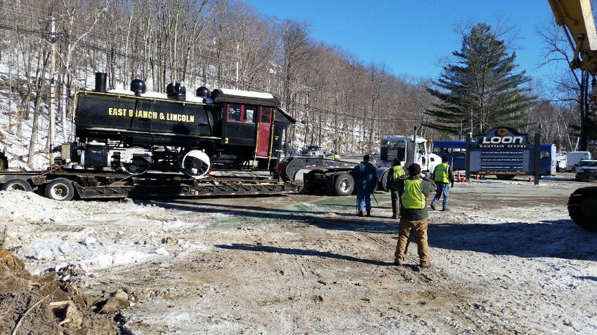 Photo of Former East Branch & Lincoln Railroad relocated from Loon Mtn