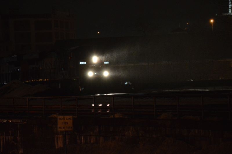 Photo of CSX#802 into the night