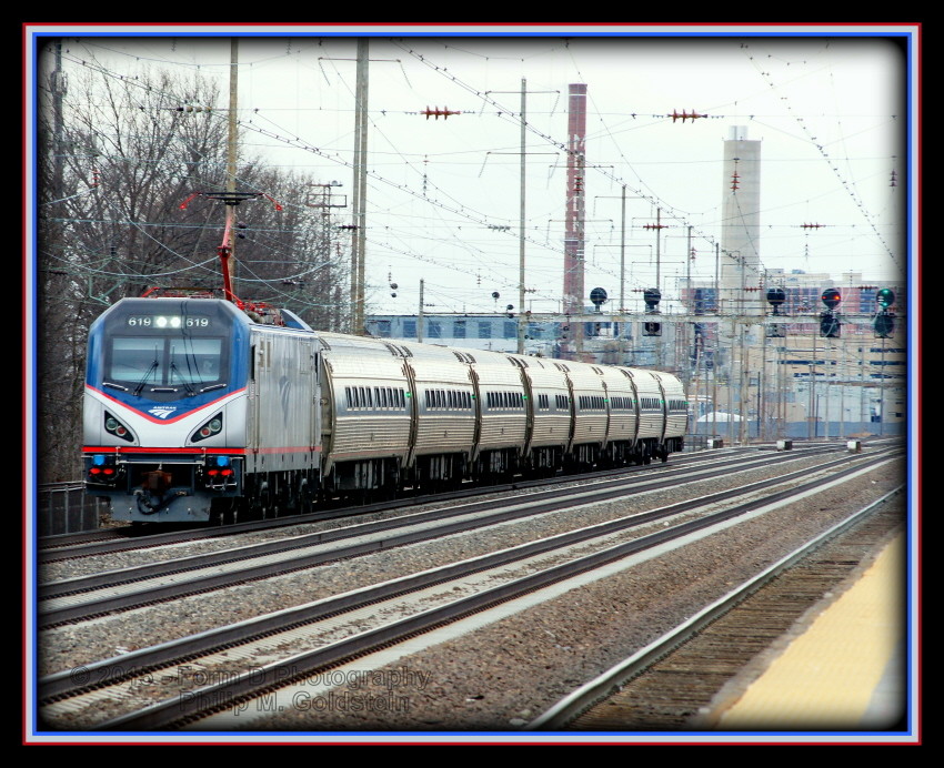 Photo of Amtrak #619 [Bombardier ACS-64] / Northeast Regional #140 @ NEC - Linden, NJ