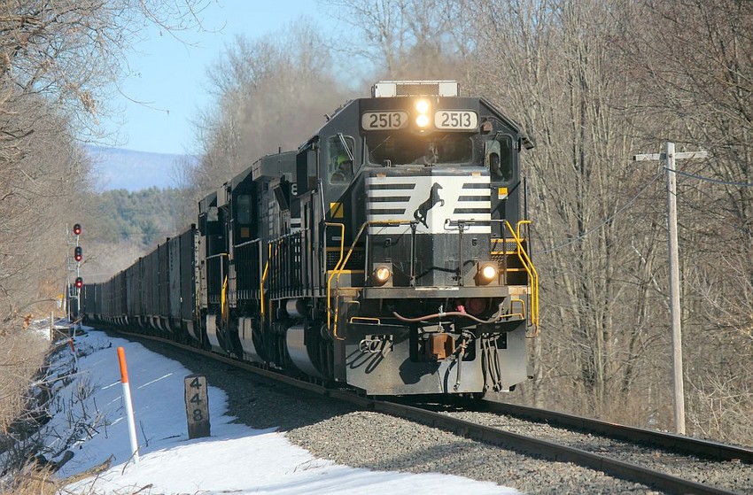 Photo of PanAm Southern empty coal train westbound -- Thursday March 19,  2015