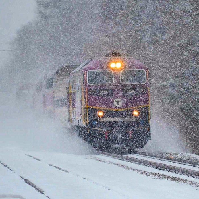 Photo of Mbta in the snow
