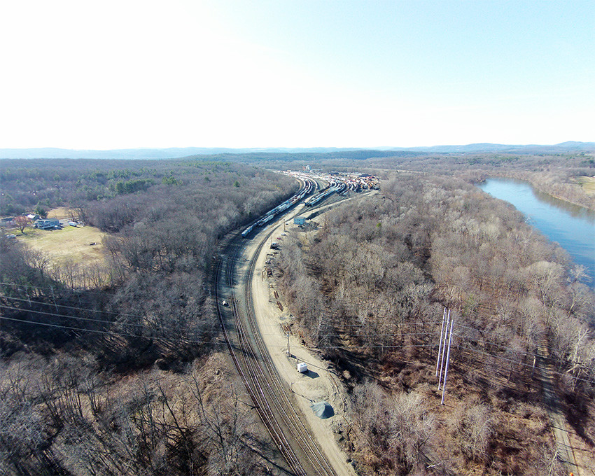Photo of Looking west towards E. Deerfield yard from 317.7 feet up