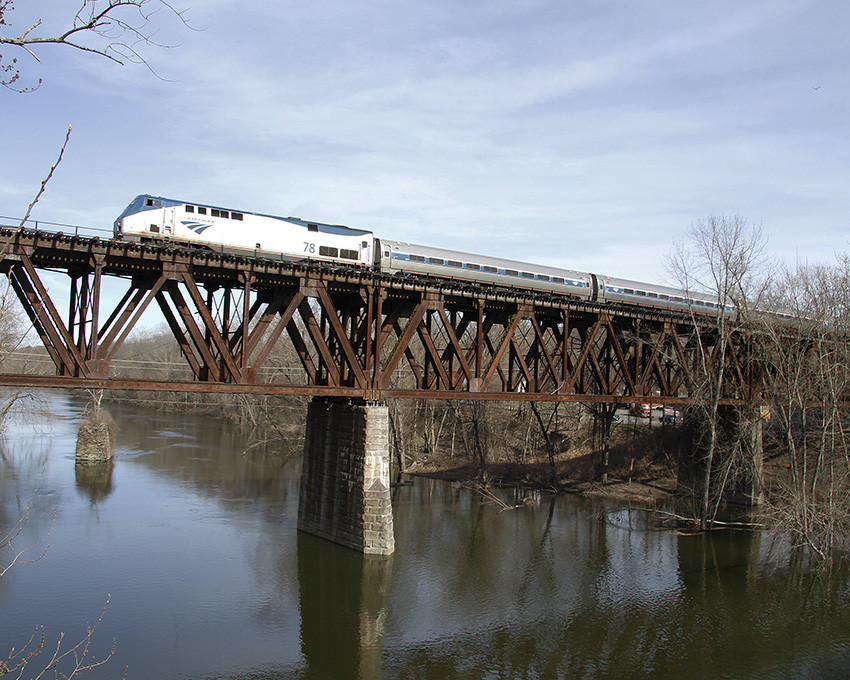 Photo of Amtrak #78 Northbound on the Vermonter @ Greenfield, MA