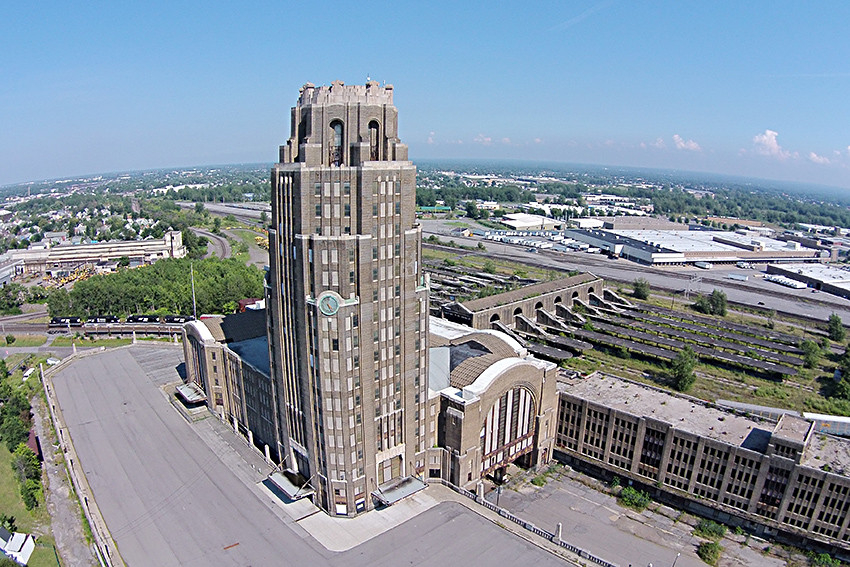 Photo of New York Central Buffalo Central Terminal from 200ft up
