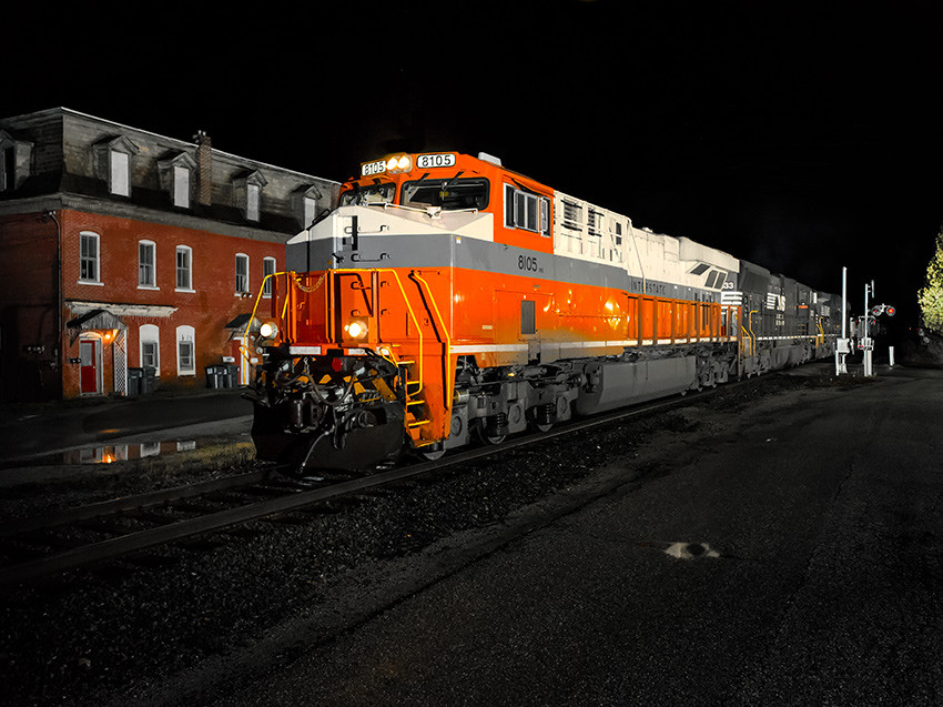 Photo of PAS train 23k with Interstate Heritage engine at Hoosick Falls, NY on December 2