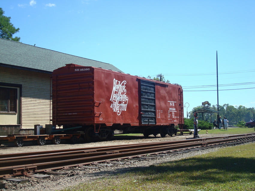 Photo of Restored NYNH&H boxcar at Goodspeed