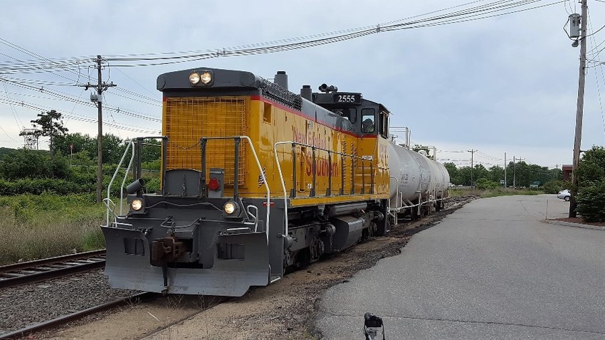 Photo of New England Southern on Pan Am tracks in Concord