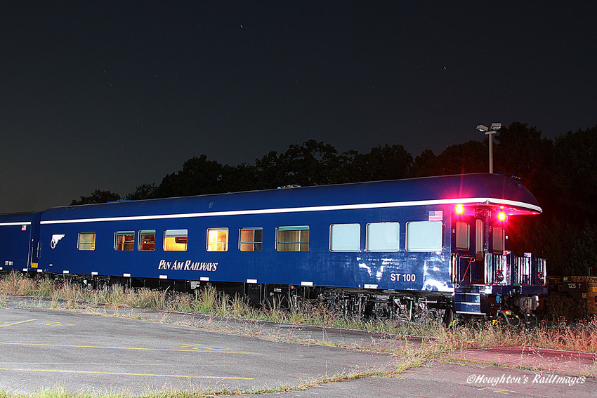 Photo of Pan Am's Observation Car ST100 After Dark