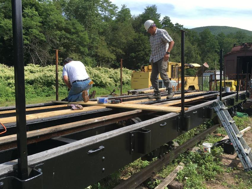 Photo of First Deck Planks on CMRR 273