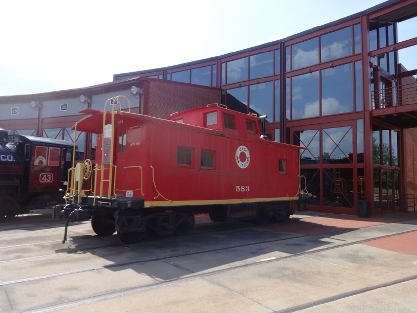 Photo of Lehigh and New England wooden caboose