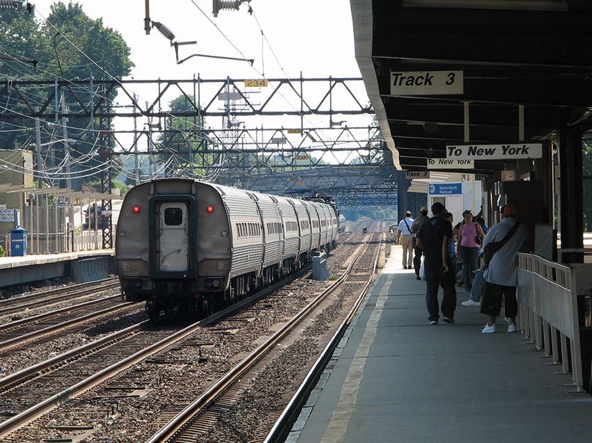 Photo of Amtrak Speeding Past Port Chester, NY in 2005