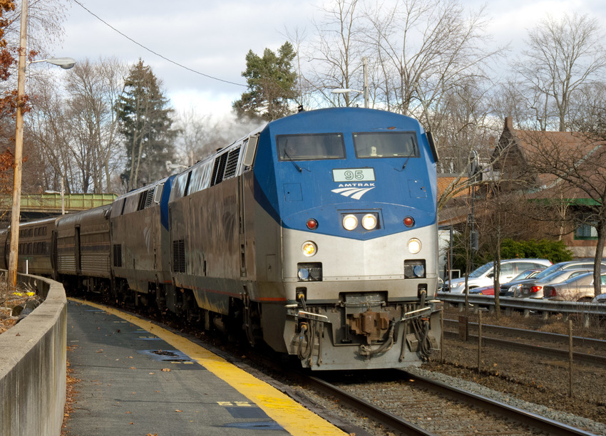 Photo of Amtrak wb Lake Shore Limited at Wellesley Hills