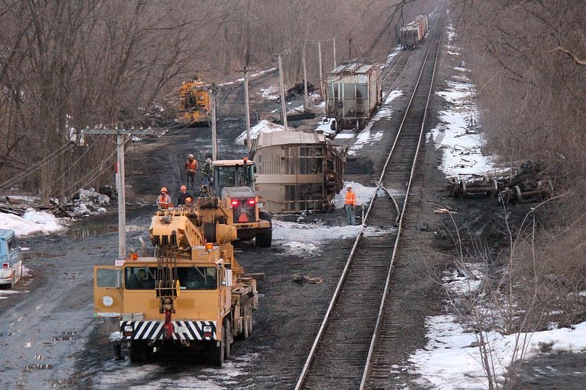 Photo of PanAm Southern Hoosac Middle Derailment Site -- Wednesday February 22,  2017