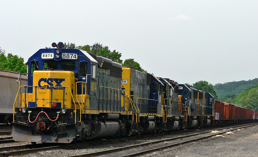 Photo of CSX Ballast Train at Nevins Yard Framingham - 2008