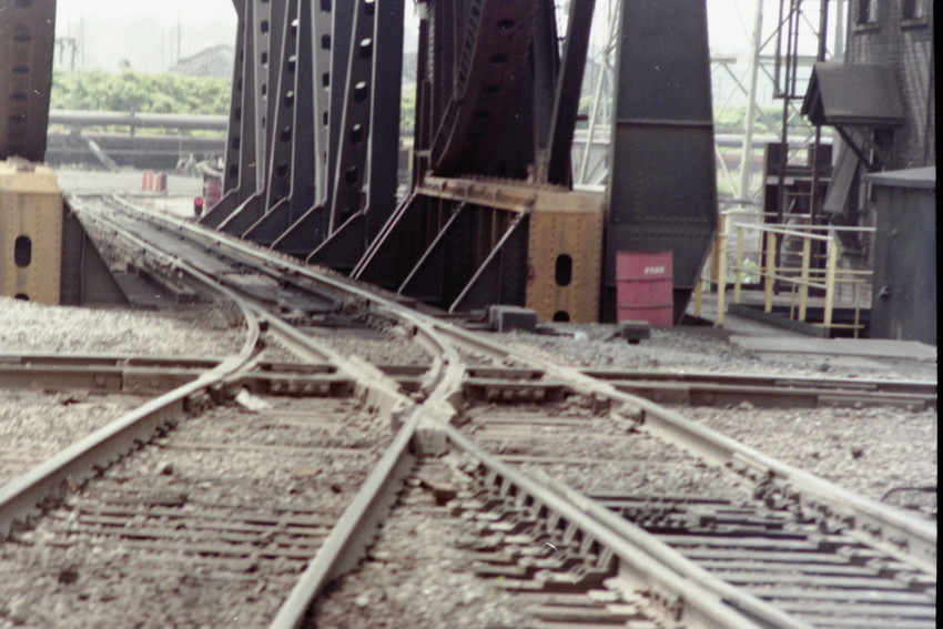 Photo of Interesting trackage in Cleveland Ohio in 1992.