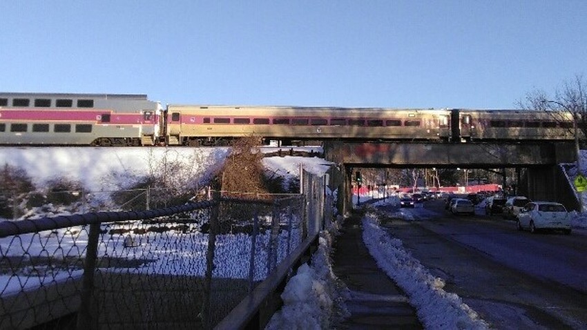 Photo of Lowell bound Commuter Rail train