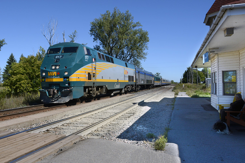Photo of VIA Rail Train #65 at Gananoque, Ontario
