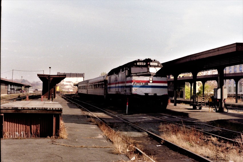 Photo of Amtrak New Haven shuttle parked at West Springfield, Mass.