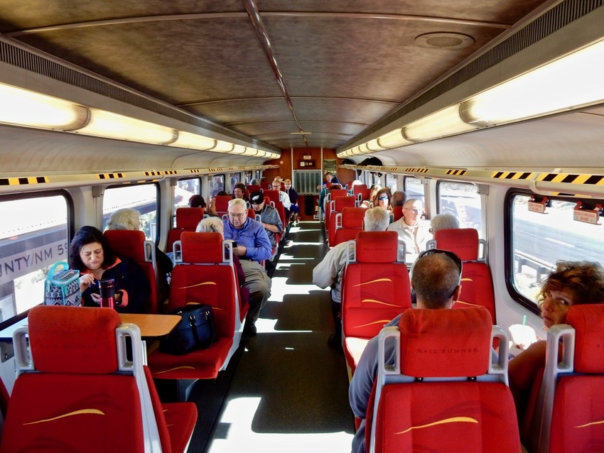 Photo of Riding the New Mexico Rail Runner Express, Interior Coach View