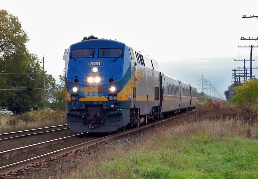 Photo of VIA Train #61 at Lancaster, Ontario