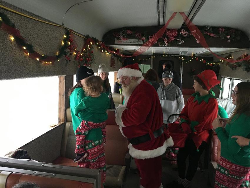Photo of Santa on the CMRR Polar Express