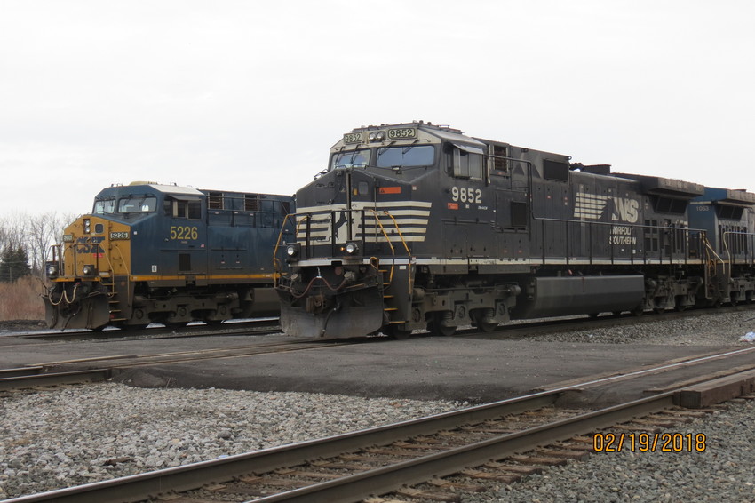 Photo of NS/ CSX side by side