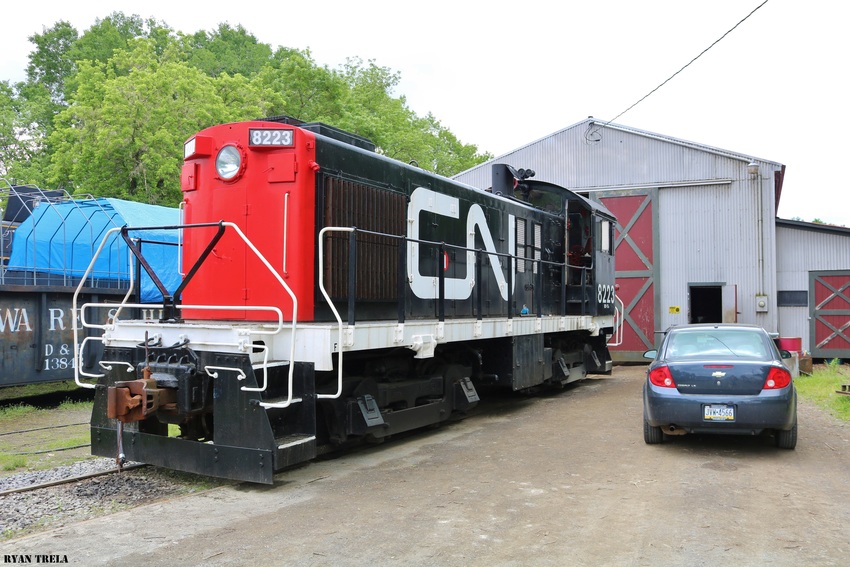 Photo of 8223 sits outside the shop