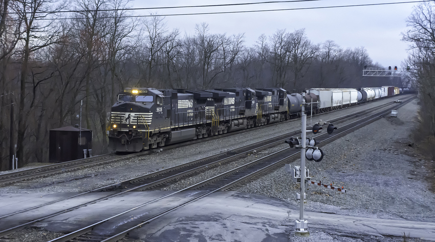 Photo of Eastbound NS Freight Approaching Brickyard Crossing in Altoona