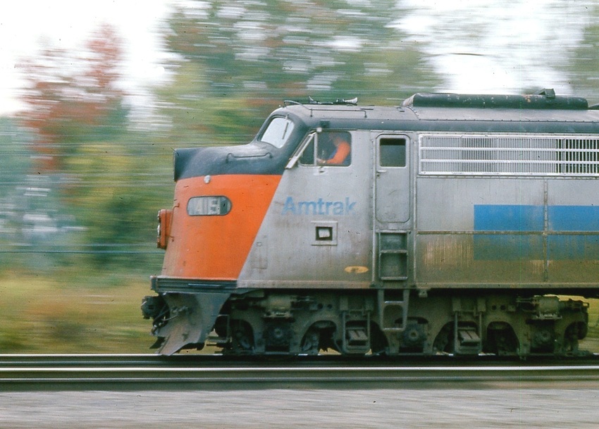 Photo of Amtrak Speeding Eastward across Upstate NY