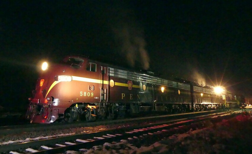 Photo of For a brief moment the PRR E8s appeared to be leading the train