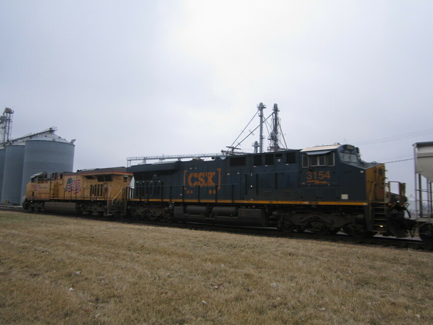 Photo of Union Pacific and CSX helper engines near Elkhart, IA