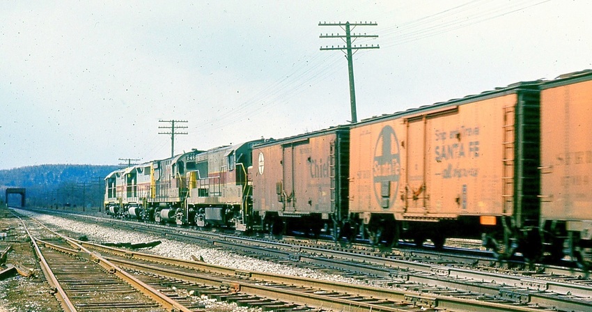 Photo of EL wb freight at Owego April 1979