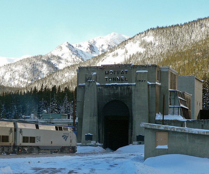 Photo of Westbound Cal Zephyr heads into Moffat Tunnel