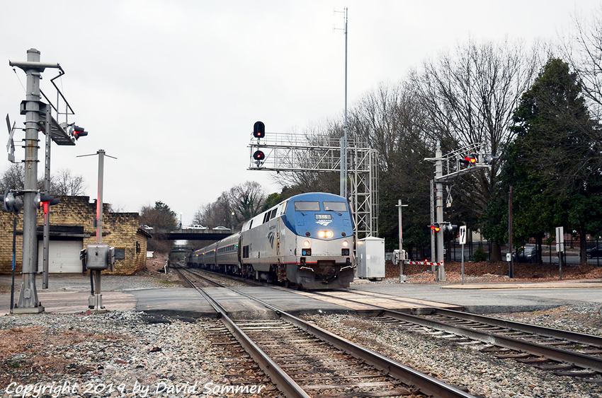 Photo of Amtrak's Carolinian Arriving at Salisbury, NC