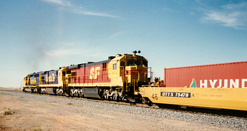 Photo of Santa Fe C30-7 in the Kodachrome scheme