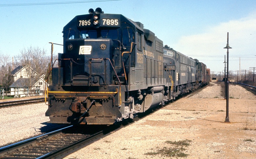 Photo of Conrail wb at Batavia, NY in April '76