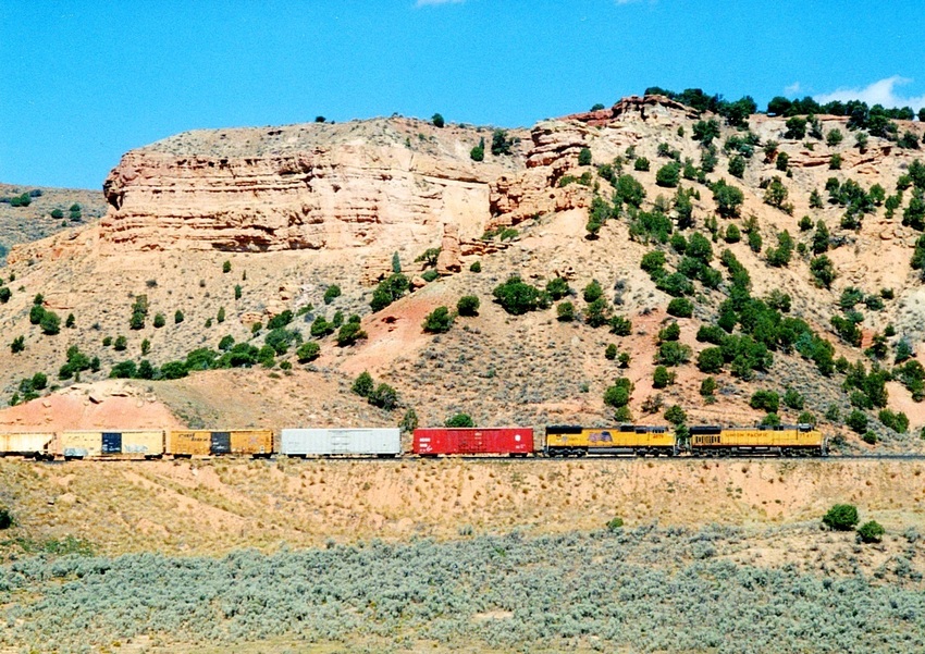 Photo of UP Eastbound grinds up Wasatch Grade at Echo Canyon Utah