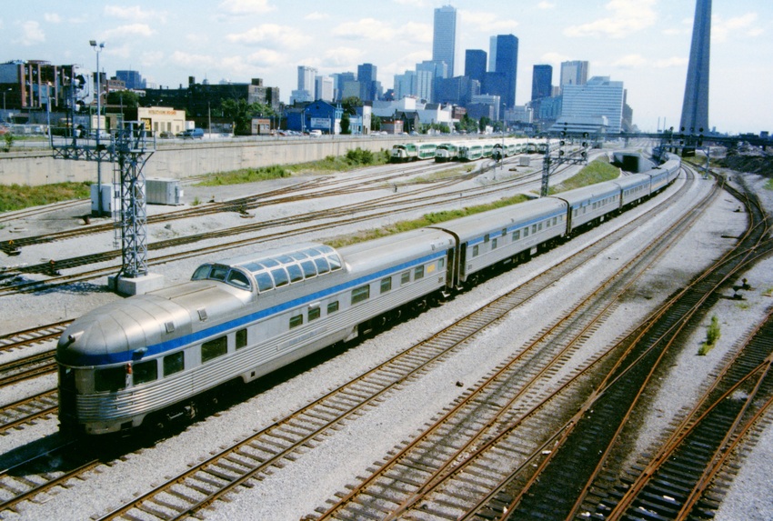 Photo of Via's Canadian arrives Toronto in the mid '80s