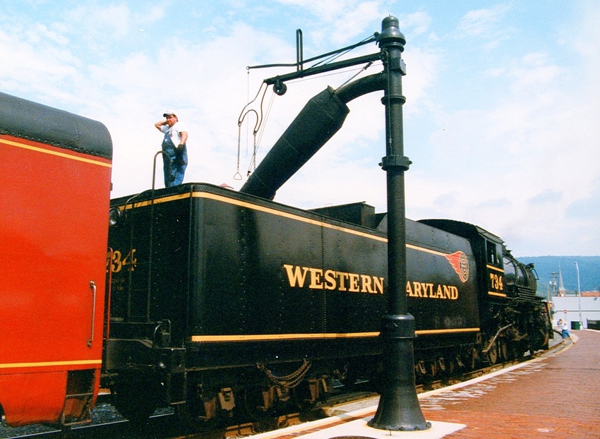 Photo of Western Maryland Scenic RR Consol gets a drink
