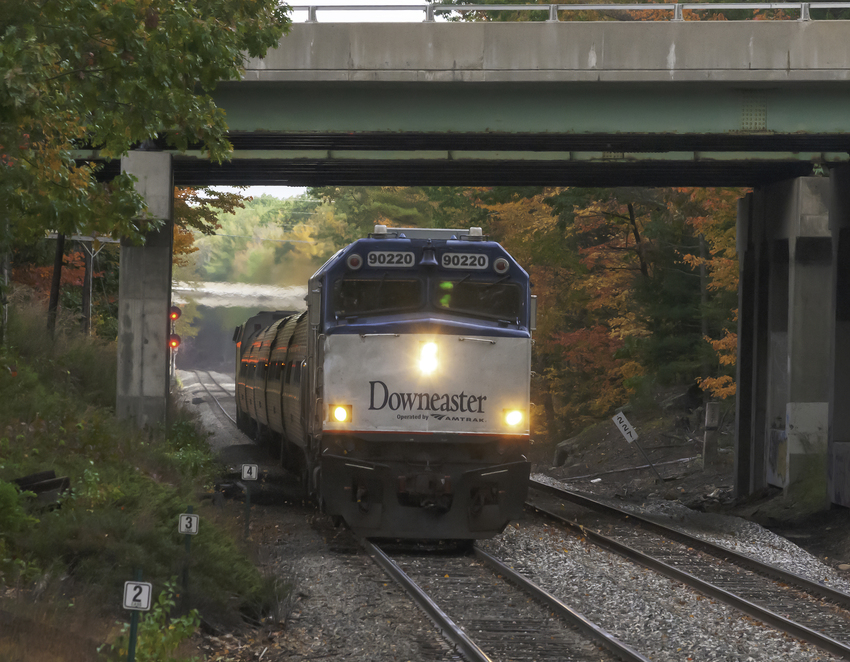Photo of Downeaster 694 Approaching Platform for Wells, ME Stop